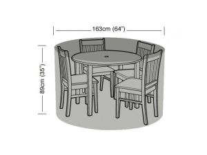 4 Seater Round Table Set Cover - Green