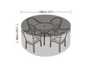 4-6 Seater Round Furniture Set Cover - Green