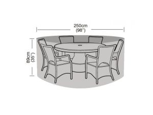 6-8 Seater Round Furniture Set Cover - Green