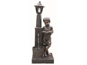 Water Feature - Boy Reading At Lamp