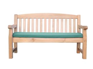 EMILY BENCH 3 SEATER (5ft) GREEN SEAT PAD