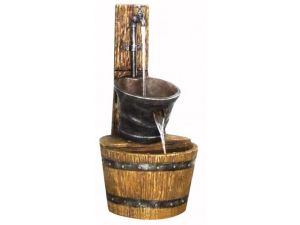 Water Feature - Tap On Post With Barrel