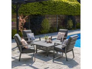 LeisureGrow - Milano 4 Seat Relaxer Set with Adjustable Square Table