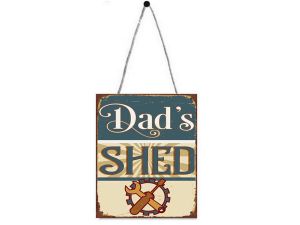 Dad's Shed Metal Plaque