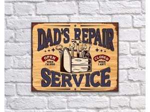 Dad's Repair Service Plaque