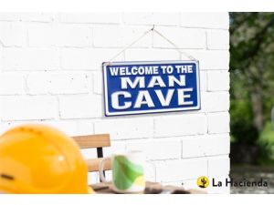 Welcome To The Man Cave Embossed Metal Sign