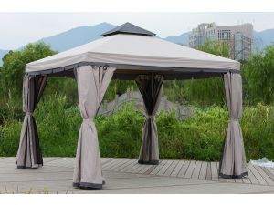 Majestique - Roma Luxury Gazebo Grey Various Sizes - (CLICK & COLLECT ONLY)