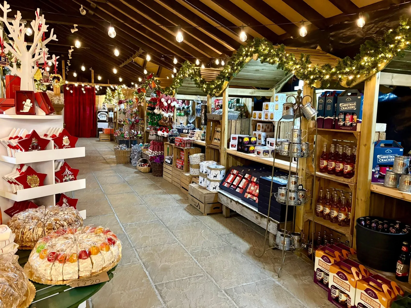 Nordic Market displays and timber stalls at View Garden Centre